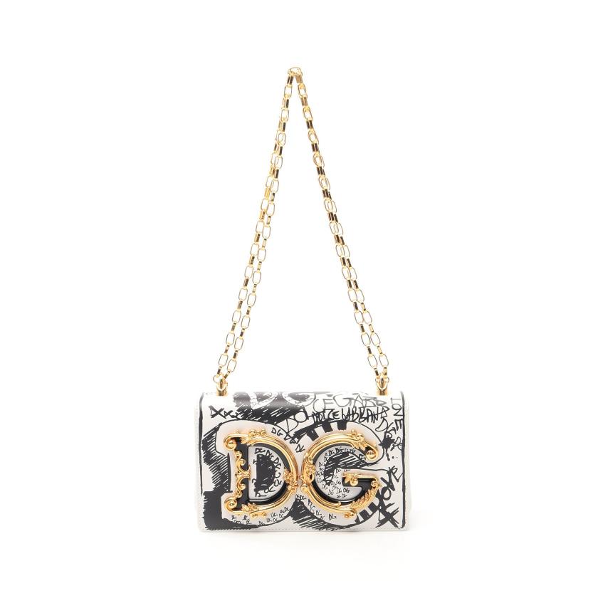 希少 DOLCE & GABBANA☆レザー ショルダーバッグ グレージュ 本革ショルダー ダブルZIP 大人 ミニショルダー 春夏 ショルダーバッグ