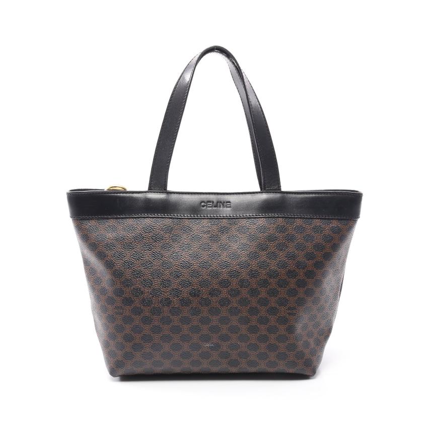 CELINE・バッグ・マカダム ハンドバッグ PVC レザー ブラック