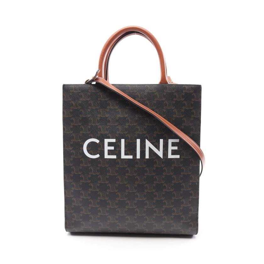 【美品】CELINEカババーティカル　トリオンフトートバッグ　ハンドバッグ 直営店買付【CELINE】ミニ バーティカル トリオンフ カバ