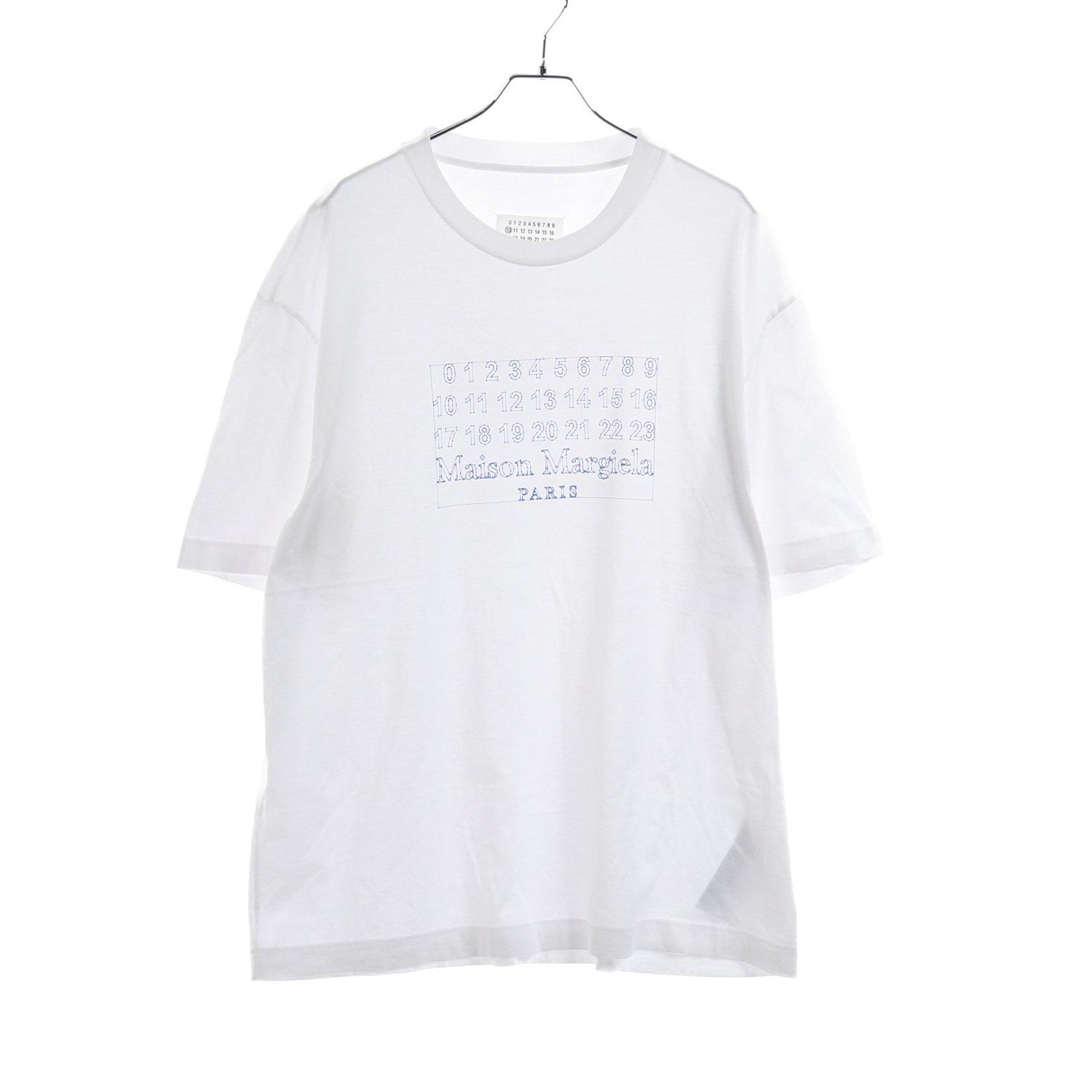 メゾンマルジェラ10(Maison Margiela 10)ロゴ|Tシャツ |カットソー|クルーネック|ホワイト|ブルー|ハイブランド・ブランド専門の中古通販サイト(764901) メゾンマルジェラ10(Maison Margiela 10)ロゴ|Tシャツ |カットソー|クルーネック|ホワイト|ブルー|ハイブランド・ブランド専門の中古通販サイト(764901)