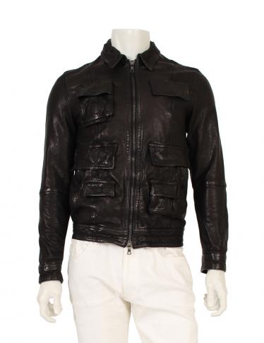 NeIL Barrett・アウター・ブルゾン バッファローレザー 黒