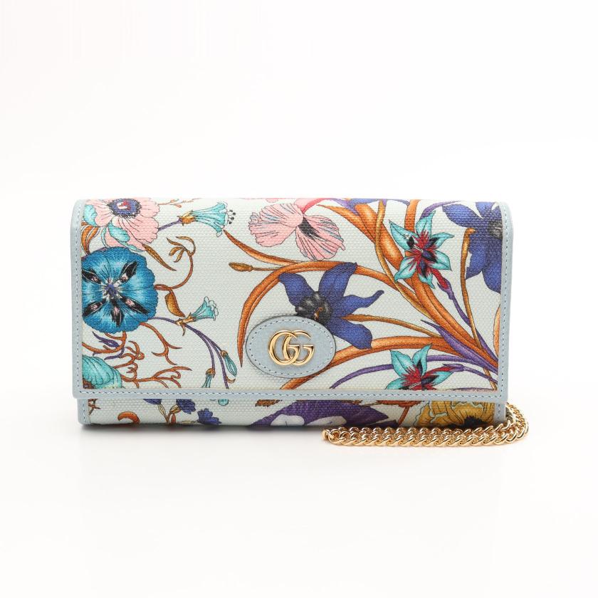 GUCCI・バッグ・GGマーモント フローラ ショルダーウォレット