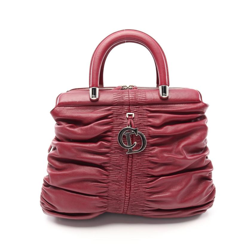 Christian Dior・バッグ・カレーニナ ハンドバッグ レザー ボルドー 