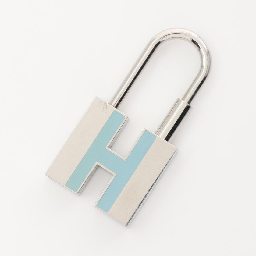 ●HERMES エルメス H カデナ チャーム シルバー　キーホルダー □エルメス□ カデナ ファンタジー ハート 「VIVE LIDEE」 チャーム