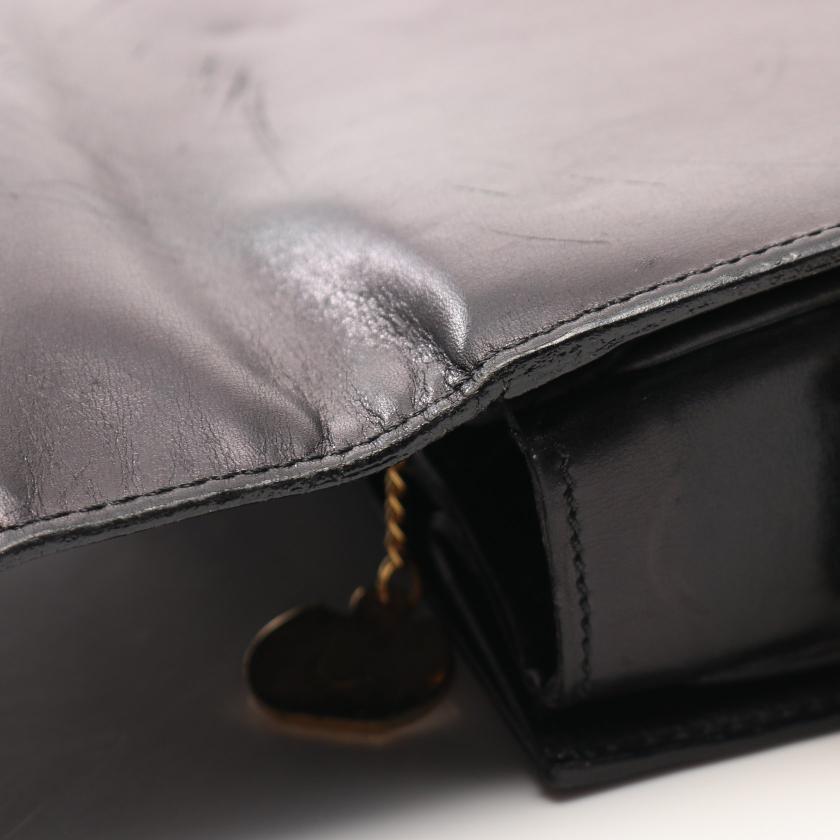 セリーヌ(CELINE)|ショルダーバッグ|レザー|ブラック|馬車金具 ...