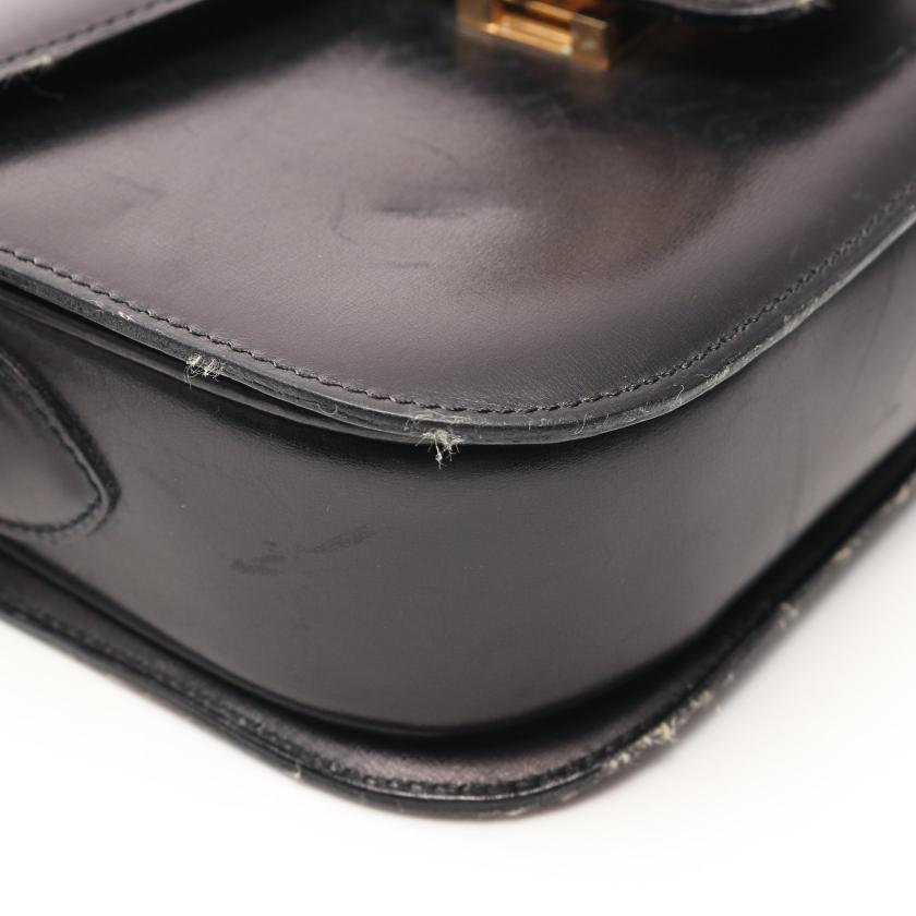 セリーヌ(CELINE)|ショルダーバッグ|レザー|ブラック|馬車金具|ハイブランド・ブランド専門の中古通販サイト(768351)