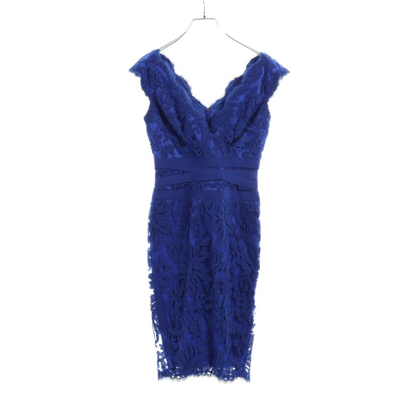 TADASHI SHOJI・ワンピース・PETITE ドレスワンピース レース ブルー