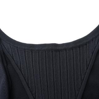 シャネル(CHANEL)|ニットワンピース|ダークネイビー|Vネック|ハイブランド・ブランド専門の中古通販サイト(768196)