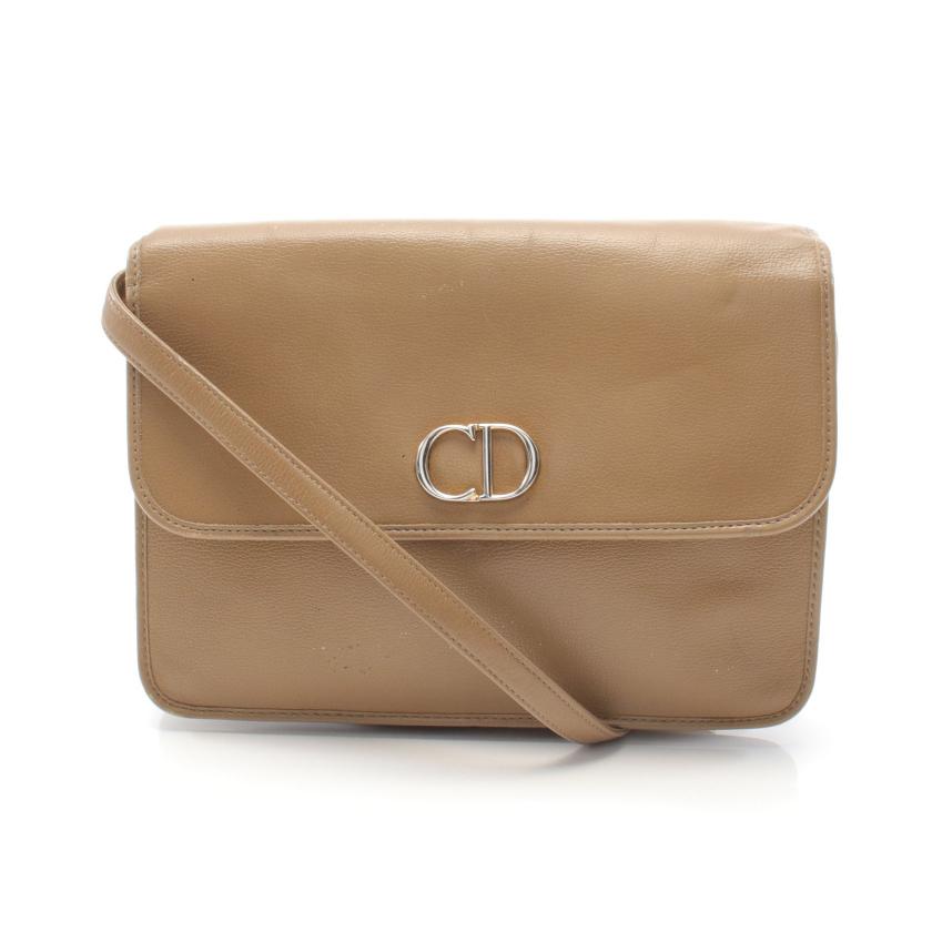 Christian Dior・バッグ・ ショルダーバッグ レザー ベージュ CDロゴ