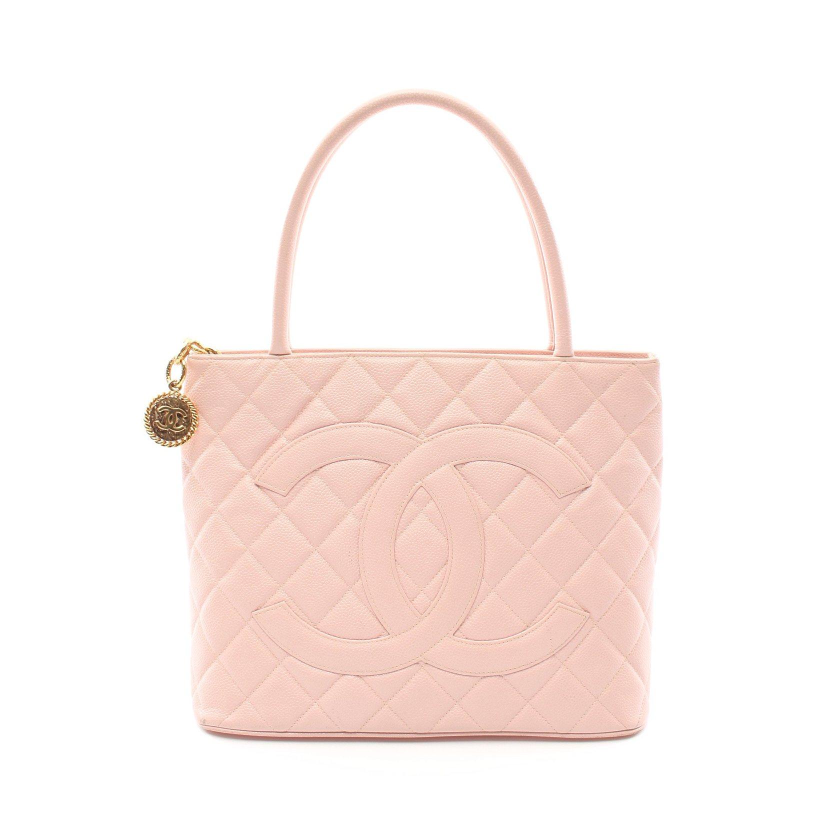 シャネル(CHANEL)復刻トート|ハンドバッグ|トートバッグ|キャビアスキン|ライトピンク|ゴールド金具|ハイブランド・ブランド専門の中古通販サイト(763910)