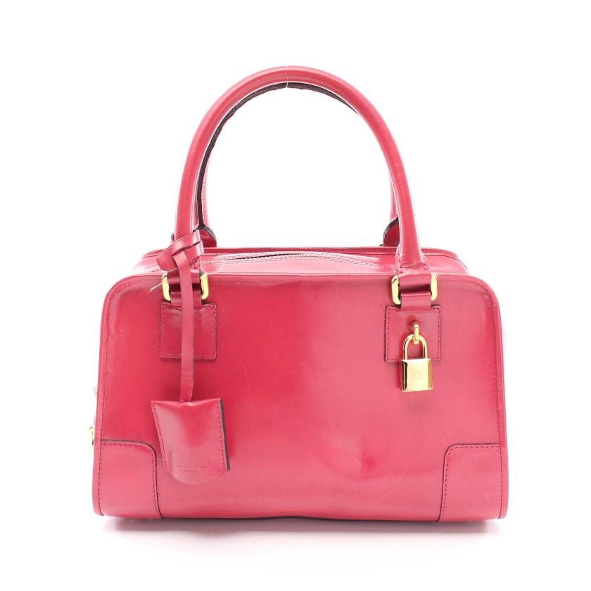 LOEWE ロエベ アマソナ28 ハンドバッグ トリコロール ピンク パープル