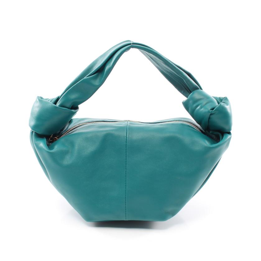 BOTTEGA VENETA・バッグ・ダブルノット ハンドバッグ レザー ブルー