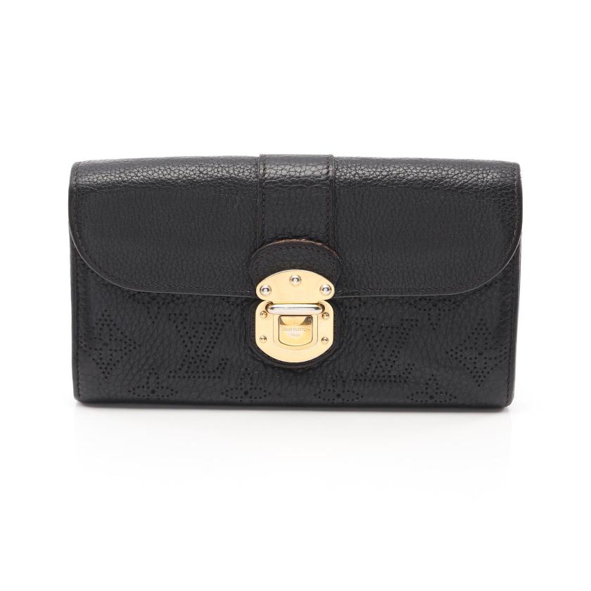 ルイヴィトン(LOUIS VUITTON)ポルトフォイユ|イリス|モノグラムマヒナ|ノワール|二つ折り長財布|レザー|ブラック|ハイブランド・ブランド専門の中古通販サイト(778502)