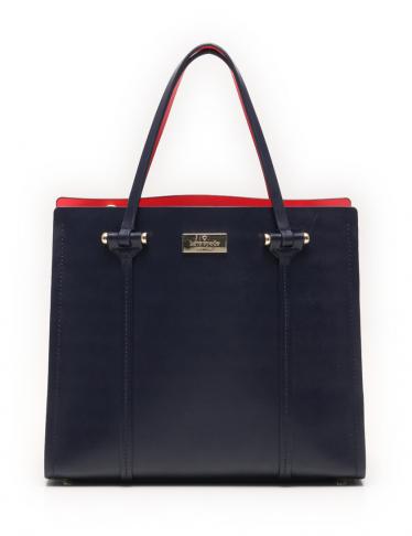 kate spade・バッグ・2WAY ハンドバッグ ネイビー 赤｜【公式