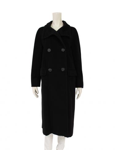 Max Mara・アウター・ダブルロングコート ウール カシミヤ混 黒 