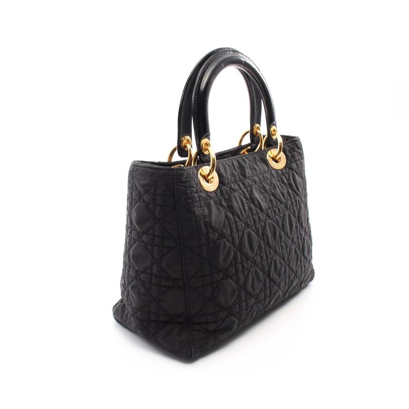 クリスチャンディオール(Christian Dior)レディディオール|カナージュ|ハンドバッグ|ナイロン|ブラック|ハイブランド・ブランド専門の中古通販サイト(781967)
