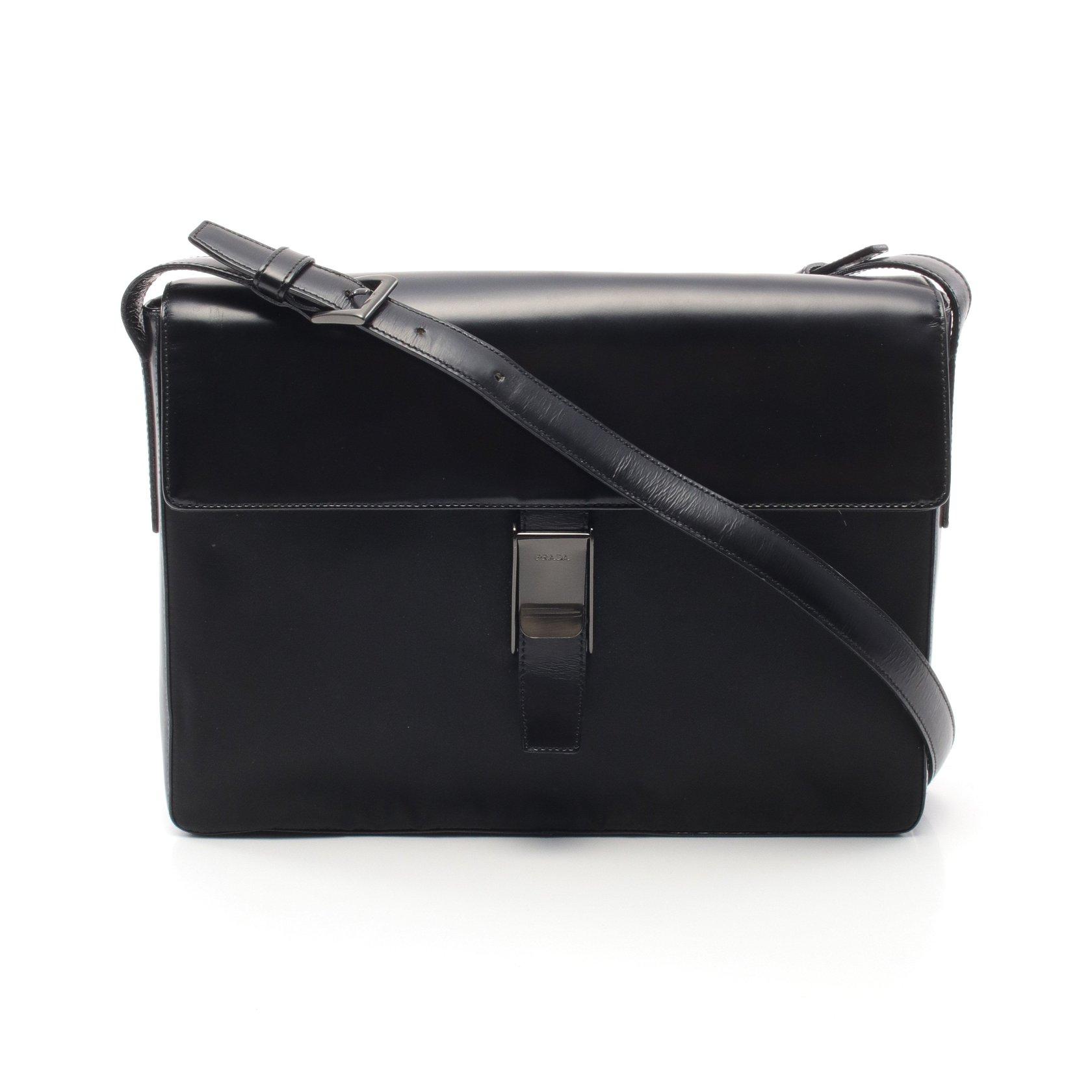 プラダ(PRADA)|ショルダーバッグ|ナイロン|レザー|ブラック|ハイブランド・ブランド専門の中古通販サイト(782978)