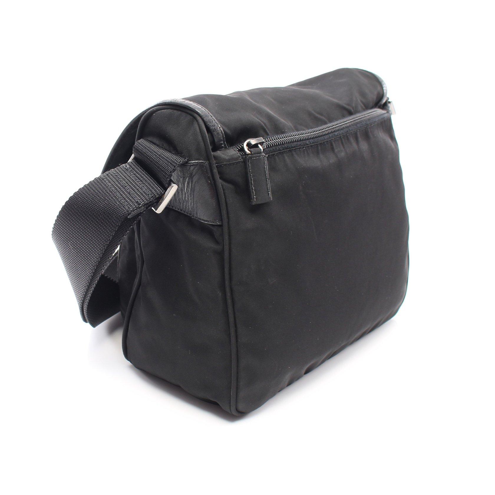 プラダ(PRADA)|ショルダーバッグ|ナイロン|レザー|ブラック ...