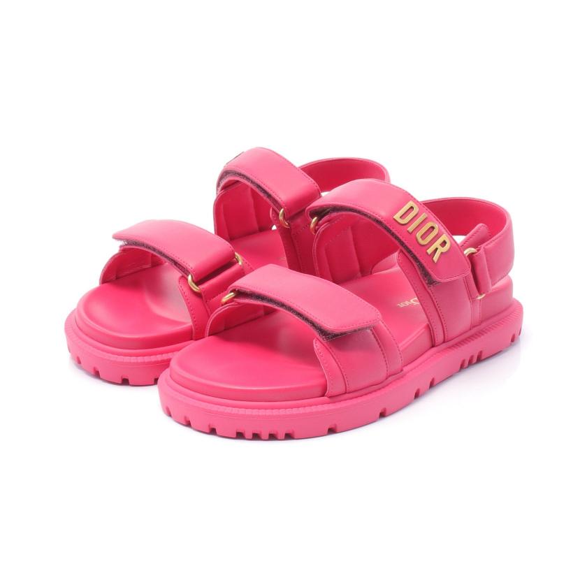 Dior カナージュキルティング Dioract サンダル ピンク Women's Dioract sandals | DIOR | 24S