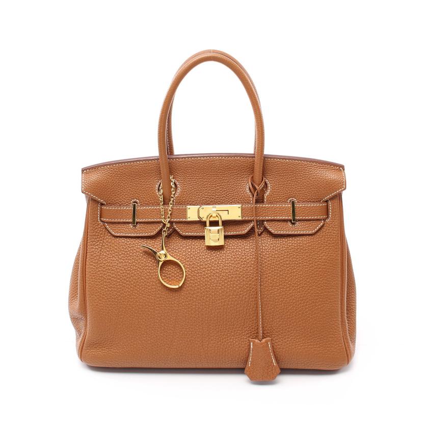 HERMES・バッグ・バーキン30 ゴールド ハンドバッグ トゴ ライト 