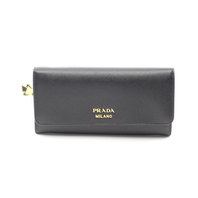 プラダ(PRADA)|三つ折り財布|サフィアーノレザー|黒|ハイ ...