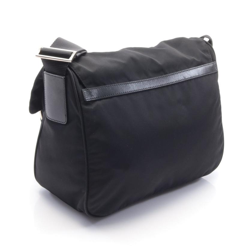 プラダ(PRADA)|ショルダーバッグ|ナイロン|レザー|ブラック|三角プレート|ハイブランド・ブランド専門の中古通販サイト(790570)