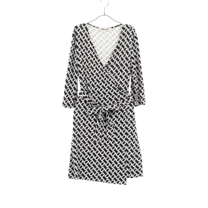 【2】DIANE ♡ ダイアン タグ付 新品 シルク ラップ ワンピース 美品】DIANEvonFURSTENBERG ラップワンピース シルク 2