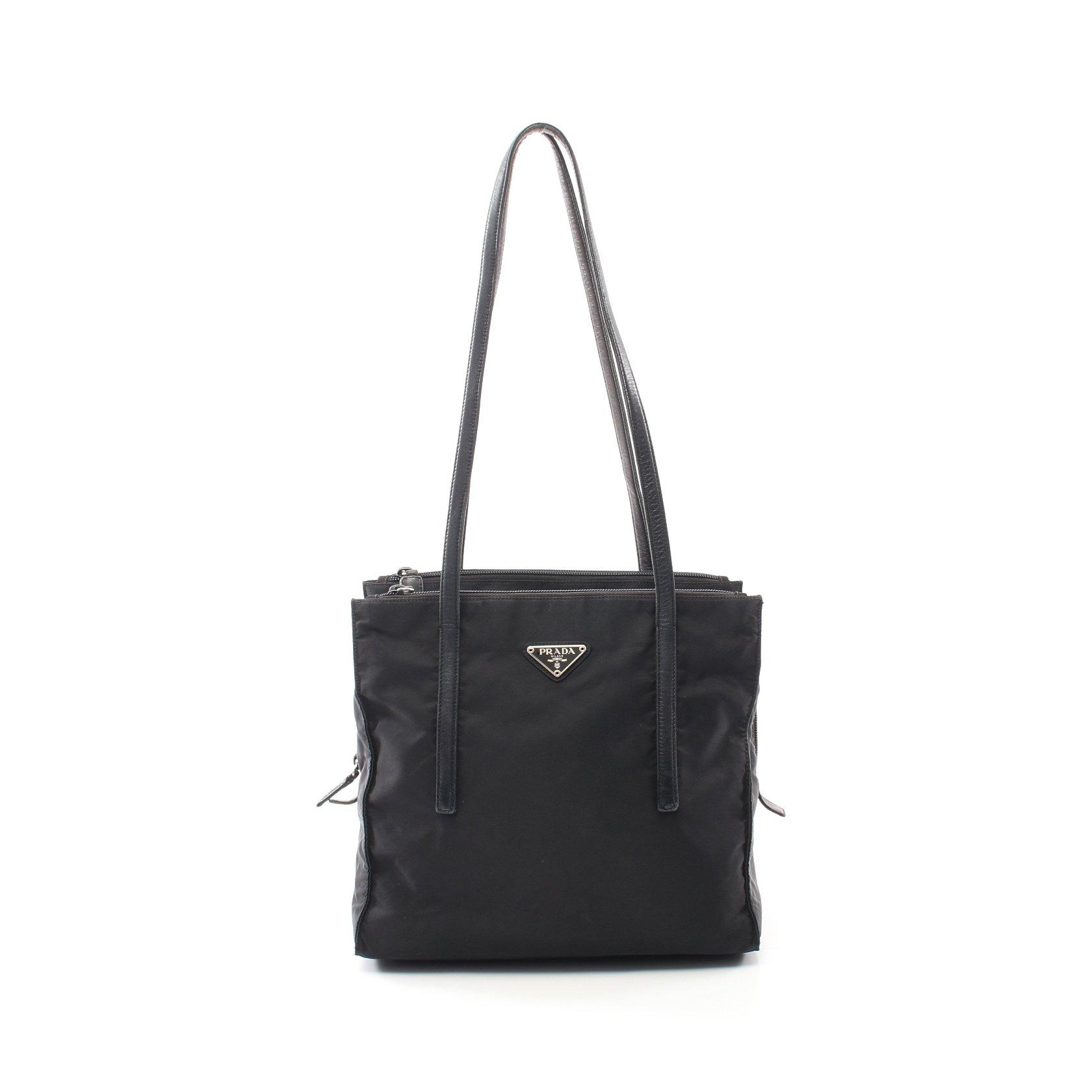プラダ(PRADA)|ショルダーバッグ|トートバッグ|ナイロン|レザー|ブラック|三角プレート|ハイブランド・ブランド専門の中古通販サイト(794635)