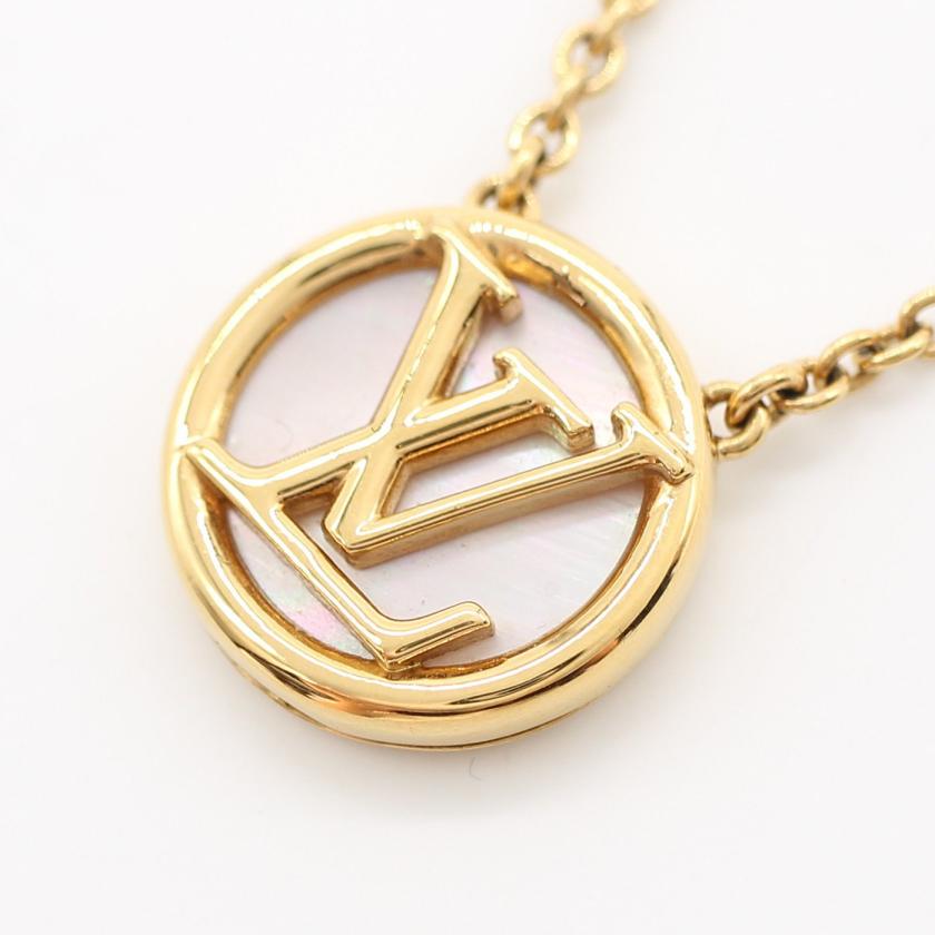 ルイヴィトン(LOUIS VUITTON)コリエ|L|TO|V|ネックレス|GP|マザーオブパール|ゴールド|ホワイト|ハイブランド・ブランド専門の中古通販サイト(793197)