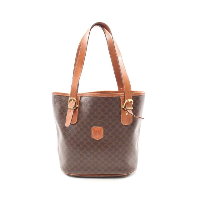 セリーヌ(CELINE)マカダム|トートバッグ|PVC|レザー|茶|ハイ
