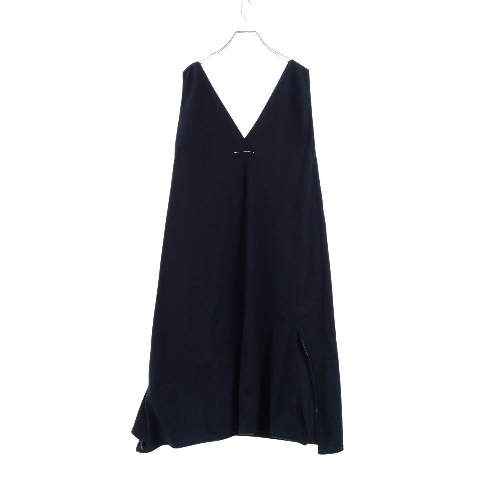 エムエムシックスメゾンマルジェラ(MM6 MAISON MARGIELA)|ワンピース|Vネック|ネイビー|スリット|2WAY|ハイブランド・ブランド専門の中古通販サイト(795260)