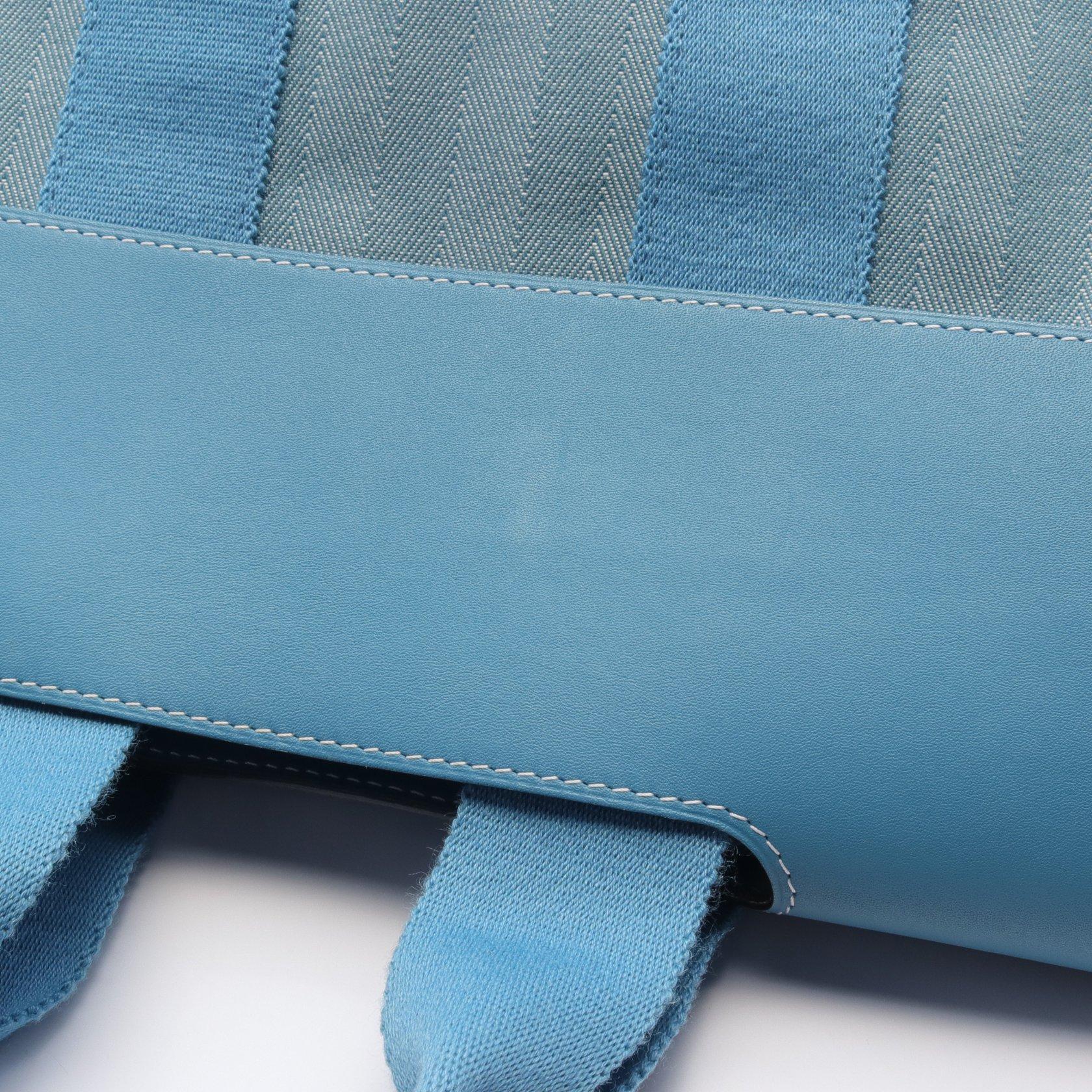 エルメス(HERMES)ヴァルパライソPM|ブルージーン|ハンドバッグ|トワルシェブロン|レザー|ライトブルー|シルバー金具|ハイブランド・ブランド専門の中古通販サイト(797381)