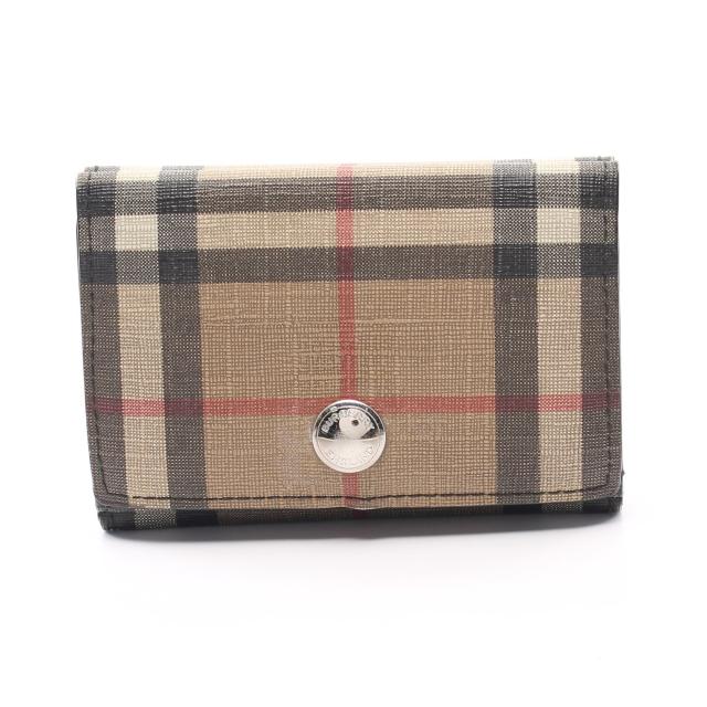 バーバリー(BURBERRY)|二つ折り財布|レザー|キャンバス|茶 ...