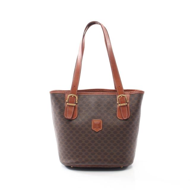 セリーヌ(CELINE)マカダム|トートバッグ|PVC|レザー|茶 ...