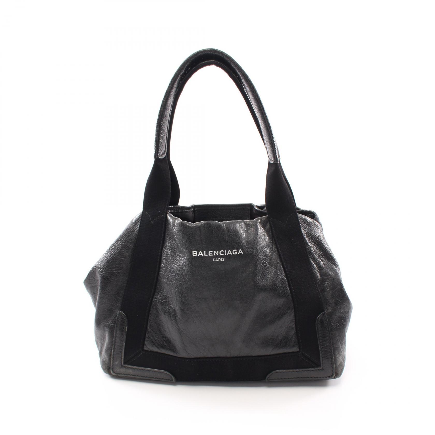 バレンシアガ(BALENCIAGA)NAVY|CABAS|S|ネイビーカバ|ハンドバッグ|トートバッグ|レザー|ブラック|ハイブランド・ブランド専門の中古通販サイト(799075)