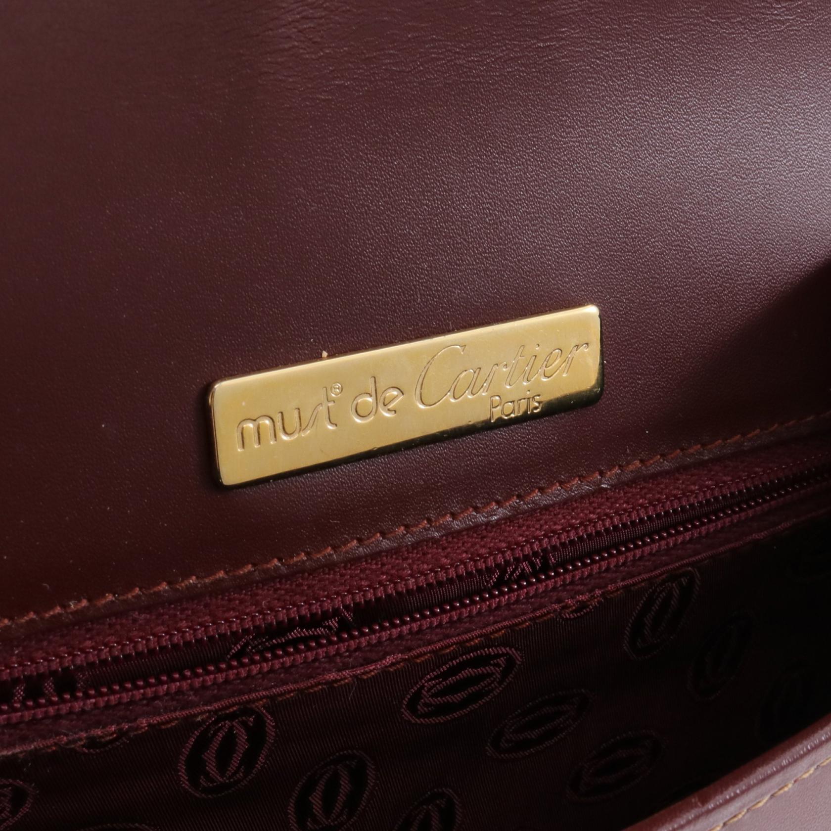 カルティエ(Cartier)マストライン|ショルダーバッグ|レザー|ボルドー|ハイブランド・ブランド専門の中古通販サイト(789844)
