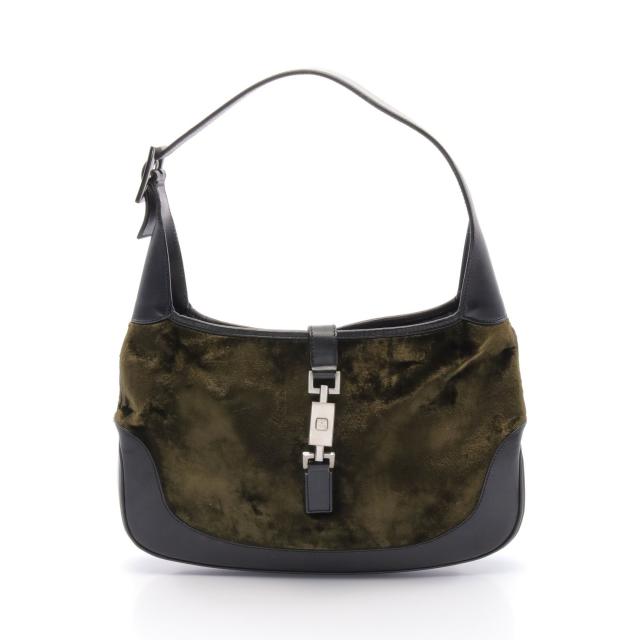 グッチ(GUCCI)バンブー|ハンドバッグ|スエード|レザー|黒|2WAY ...