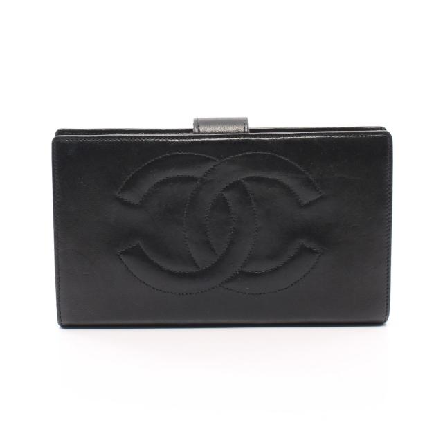 シャネル(CHANEL)ココマーク|二つ折り長財布|キャビアスキン