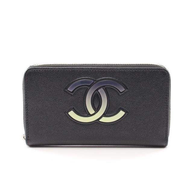 シャネル(CHANEL)|二つ折り長財布|キャンバス|レッド