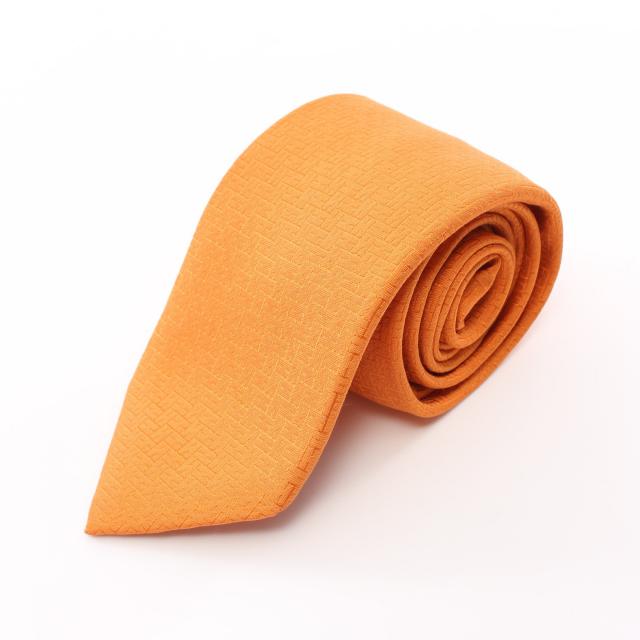 エルメス(HERMES)|ネクタイ|シルク|オレンジ|ハイブランド