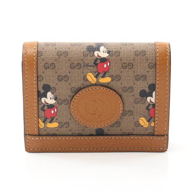 グッチ(GUCCI)GGスプリーム|二つ折り財布|PVC|レザー|ベージュ ...