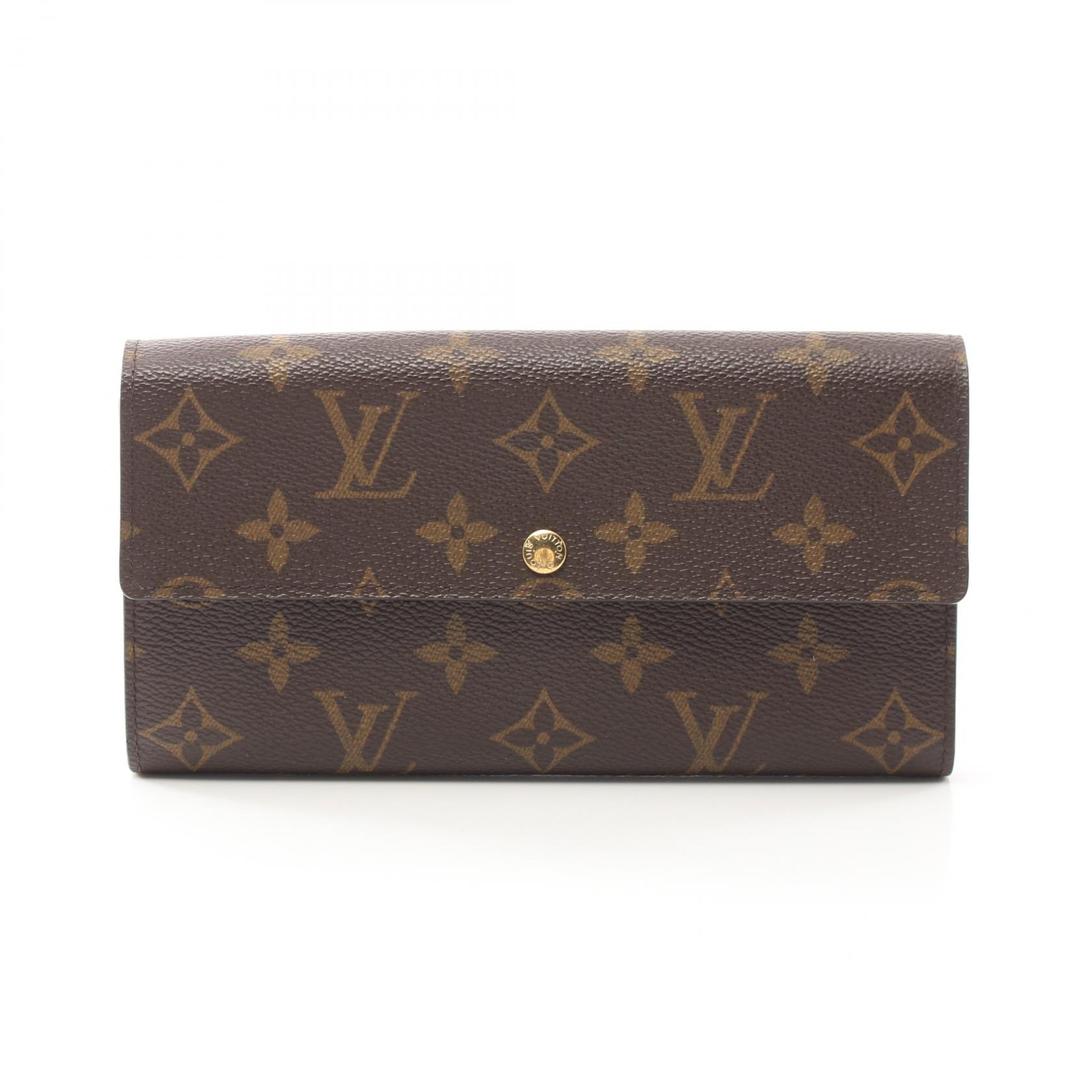 ルイヴィトン(LOUIS VUITTON)ポシェット|ポルト|モネ|クレディ|モノグラム|二つ折り長財布|PVC|ブラウン|ハイブランド・ブランド専門の中古通販サイト(800669)