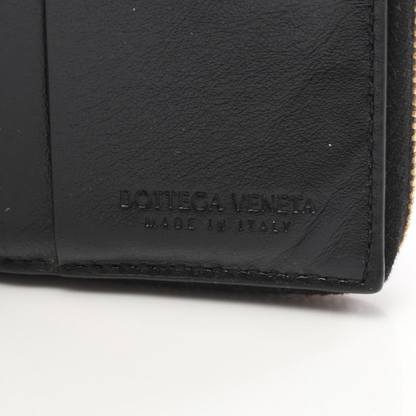 ボッテガヴェネタ(BOTTEGA VENETA)マキシイントレチャート|二つ折り財布|レザー|ブラック|ハイブランド・ブランド専門の中古通販サイト(800892)
