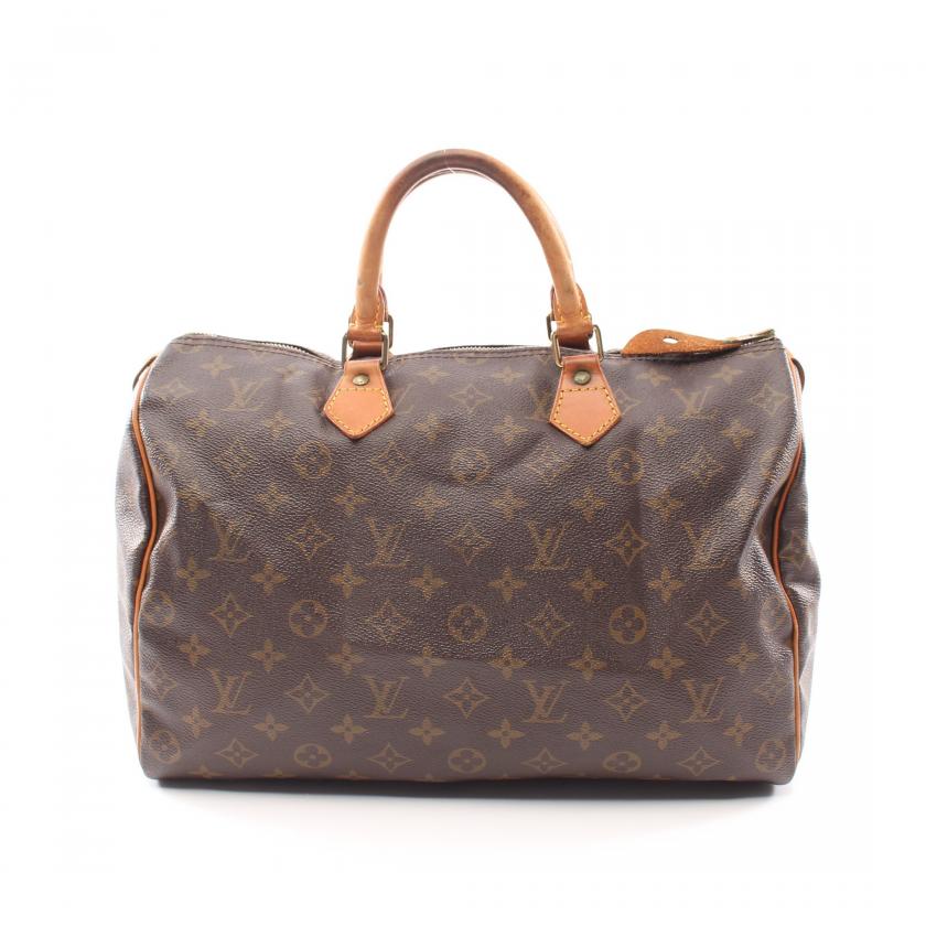 ルイヴィトン(LOUIS VUITTON)スピーディ35|モノグラム|ハンドバッグ|PVC|レザー|ブラウン|ハイブランド・ブランド専門の中古通販サイト(802324)