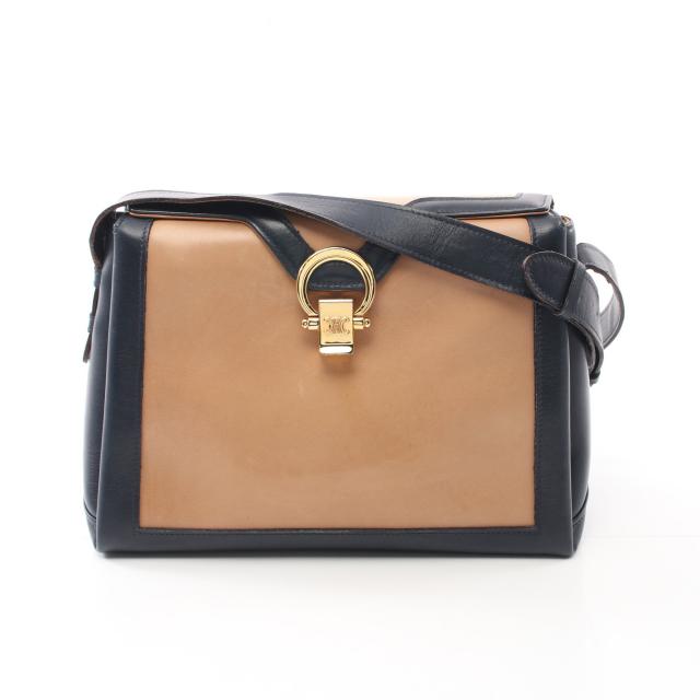 セリーヌ(CELINE)|ショルダーバッグ|レザー|ブラック|馬車金具 ...