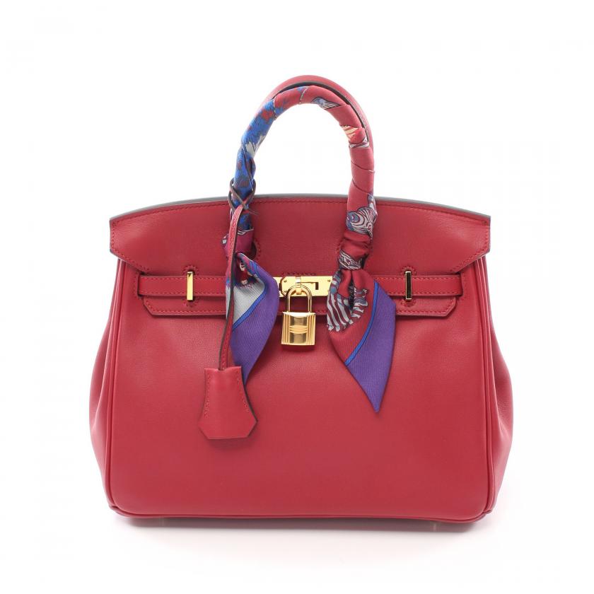 HERMES・バッグ・バーキン25 ルージュグレナ ハンドバッグ
