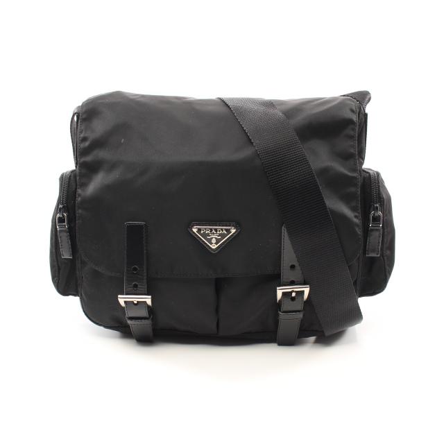 プラダ(PRADA)|ショルダーバッグ|ナイロン|レザー|ブラック ...