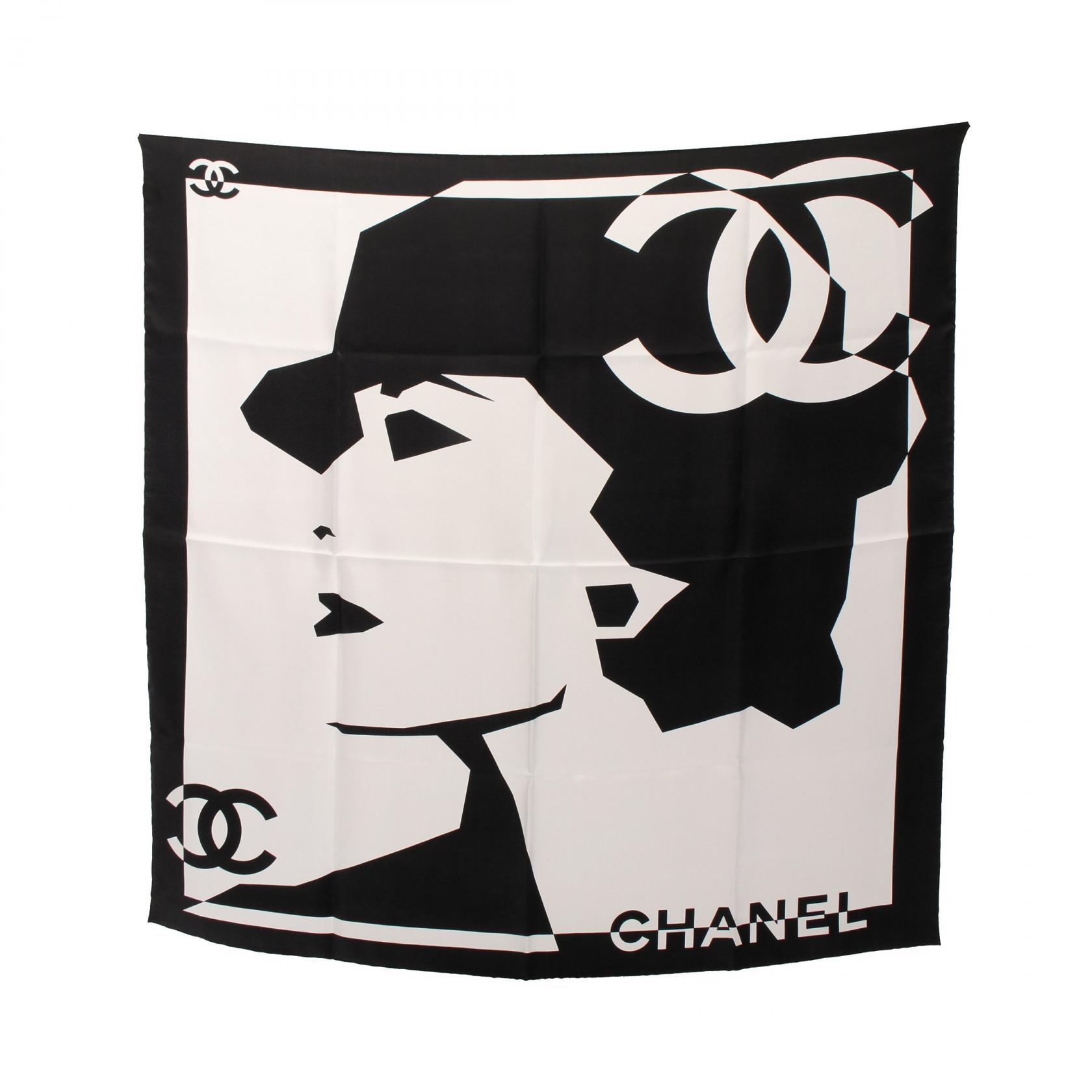 シャネル(CHANEL)ココシャネル|スカーフ|シルク|ブラック