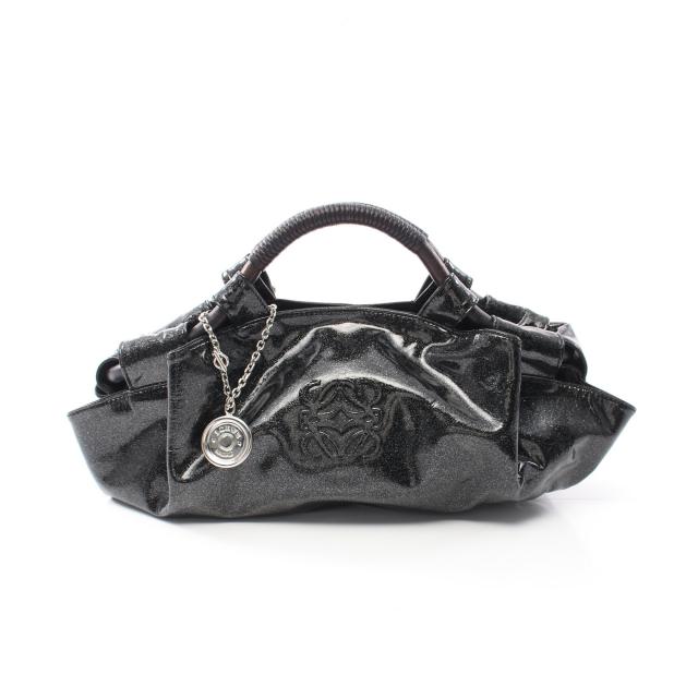 ロエベ(LOEWE)|ワンショルダーバッグ|レザー|黒|ロゴ型押し ...