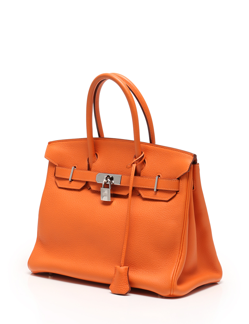 エルメス Hermes バーキン30 ハンドバッグ トゴ オレンジ シルバー金具 H刻印 スターマーク ハイブランド ブランド専門の中古通販サイト 1031